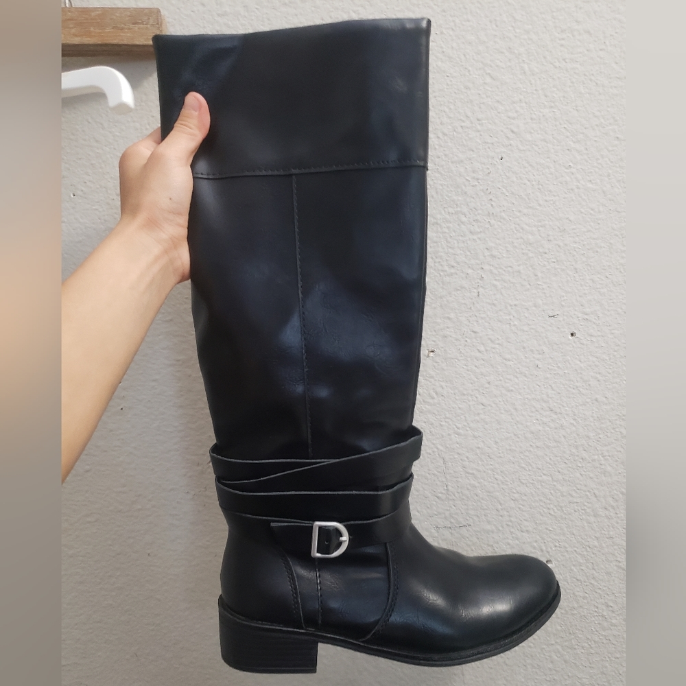 St. John's Bay Black Over the Knee Boots